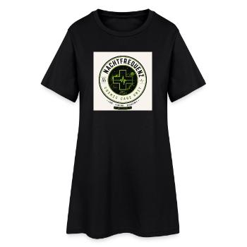 Nachtfrequenz Kosmische Pflege Einheit - Frauen T-Shirt-Kleid - Schwarz - Vorne