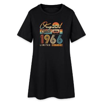 60e anniversaire, 60 ans - Robe T-shirt Femme - noir - Devant