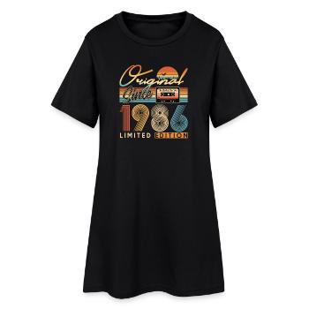 40e anniversaire, 40 ans - Robe T-shirt Femme - noir - Devant