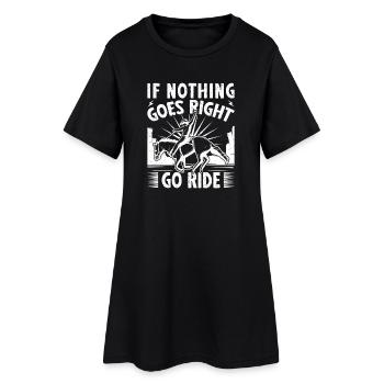 Rodeo Horse Riding Go Ride Cowboy - Frauen T-Shirt-Kleid - Schwarz - Vorne