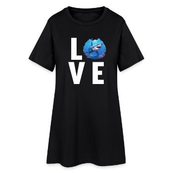Mégalodons Mégalodon - Robe T-shirt Femme - noir - Devant