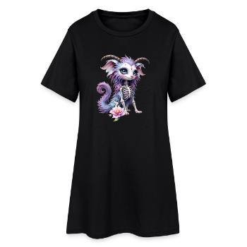 Créature pastel avec des os floraux - Robe T-shirt Femme - noir - Devant