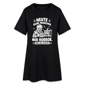 Horror Kaffee Zombie Humor - Frauen T-Shirt-Kleid - Schwarz - Vorne