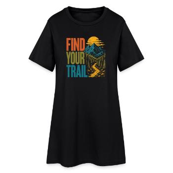 Montagnes - Trouvez votre sentier - Robe T-shirt Femme - noir - Devant