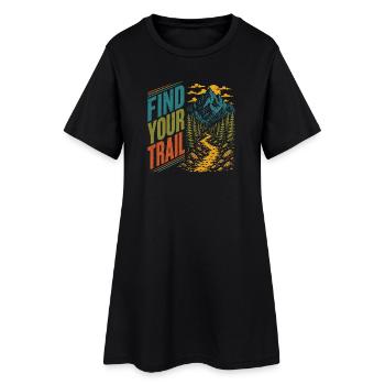 Montagnes - Trouvez votre sentier - Robe T-shirt Femme - noir - Devant