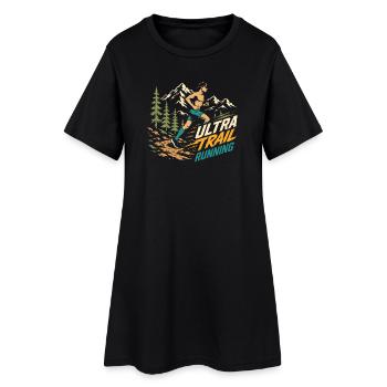 Ultra Trail Running - Robe T-shirt Femme - noir - Devant