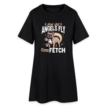 Bouledogue français Race de chien Frenchie - Robe T-shirt Femme - noir - Devant