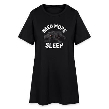 Need More Sleep Dog Motif for Dog Lovers and - Women’s T-Shirt Dress - black - Front