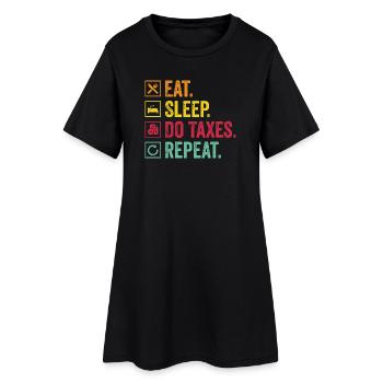 Eat Sleep Control Repeat - Women’s T-Shirt Dress - black - Front