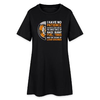 Drag Race - Frauen T-Shirt-Kleid - Schwarz - Vorne