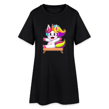 Gymnastique Unicorn Workout Fitness - Robe T-shirt Femme - noir - Devant