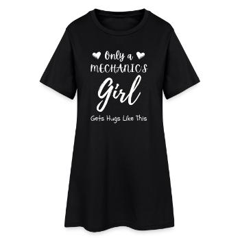 Mechanic Girl Funny Female Automotive Technician  - Women’s T-Shirt Dress - black - Front