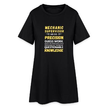 Superviseur de mécanique Précision des devinettes drôles - Robe T-shirt Femme - noir - Devant