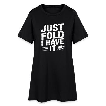 plie-toi juste, je l’ai - Robe T-shirt Femme - noir - Devant