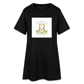 Frosch im Lotustempel der Ruhe - Frauen T-Shirt-Kleid - Schwarz - Vorne
