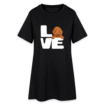 Puppy Love Typography - Women’s T-Shirt Dress - black - Front