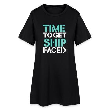 Il est temps de recevoir un texte de bug expédié - Robe T-shirt Femme - noir - Devant