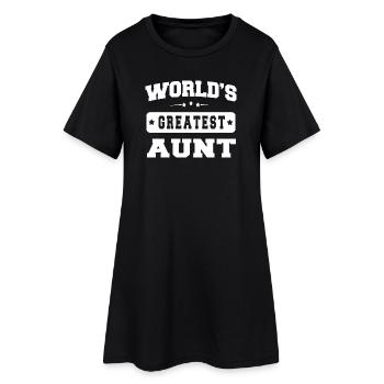 Die größte Tante der Welt - Frauen T-Shirt-Kleid - Schwarz - Vorne