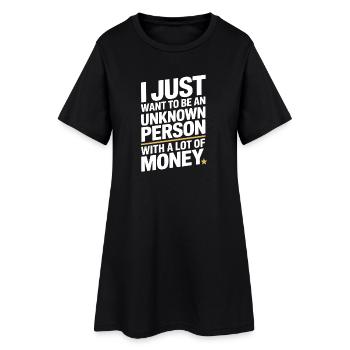 Geld Just Want To Be An Unknown Person Money Reich - Women’s T-Shirt Dress - black - Front