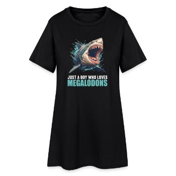 Mégalodons Mégalodon - Robe T-shirt Femme - noir - Devant