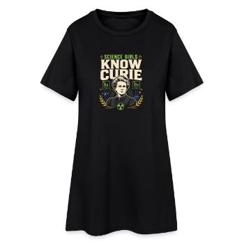 Marie Curie Chimie Radiologie Sciences - Robe T-shirt Femme - noir - Devant