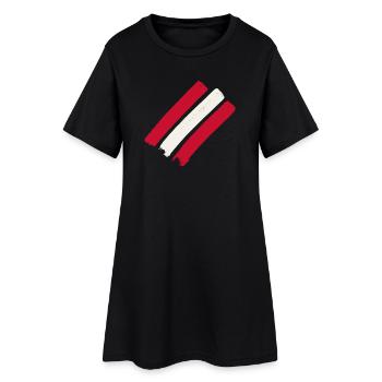 Autriche - Robe T-shirt Femme - noir - Devant