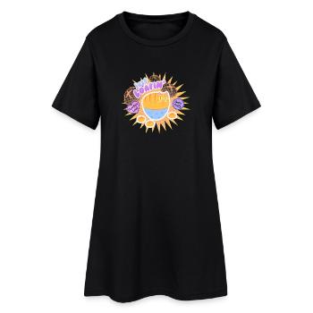 Juste flâner - Mignonne Chat Pain - Robe T-shirt Femme - noir - Devant