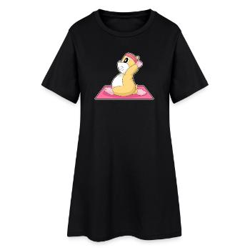 Gymnastique de fitness yoga hamster - Robe T-shirt Femme - noir - Devant