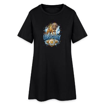 Uruguay - Modèle de maillot de l’équipe nationale - Robe T-shirt Femme - noir - Devant