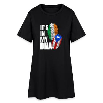 DNA-Stolz: Italienischer Puerto-Ricaner - Frauen T-Shirt-Kleid - Schwarz - Vorne