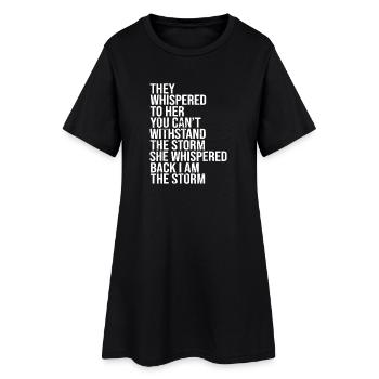 Je suis la tempête — citation sur l’autonomisation - Robe T-shirt Femme - noir - Devant