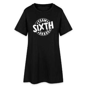 Emblème du stade de la sixième équipe - Robe T-shirt Femme - noir - Devant