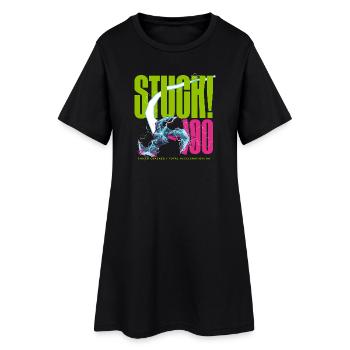 STUCK! 100 Shield Cracked - Women’s T-Shirt Dress - black - Front