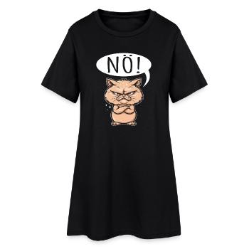 Quelque chose comme non - le chat dit non - Robe T-shirt Femme - noir - Devant