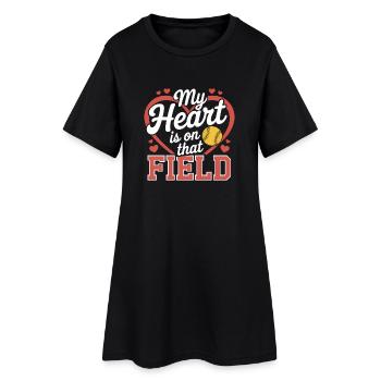Softball Sprüche Softball Lustig Softball Geschenk - Frauen T-Shirt-Kleid - Schwarz - Vorne