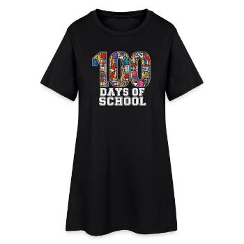 100 Days Classroom School Supplies Student Pride - Women’s T-Shirt Dress - black - Front