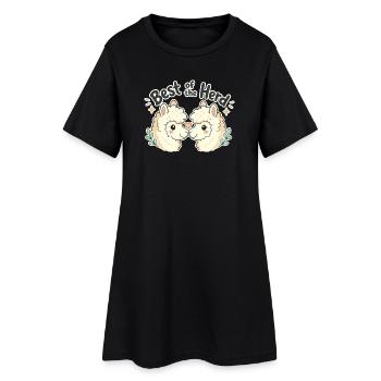 Cute Funny Gifts, Best of the Herd Alpaca - Women’s T-Shirt Dress - black - Front