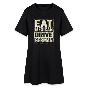 Eat Mexican Drive English - Robe T-shirt Femme - noir - Devant