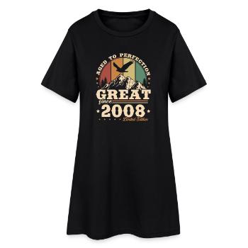 Vintage 2008 Vintage Anniversaire Rétro - Robe T-shirt Femme - noir - Devant