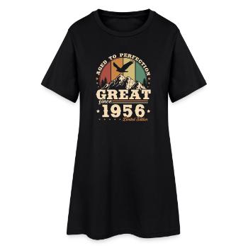 Vintage 1956 Vintage Anniversaire Rétro - Robe T-shirt Femme - noir - Devant