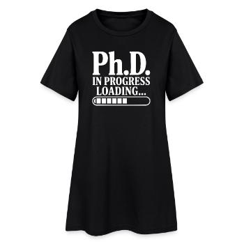 Ph.D. Chargement en cours... - Robe T-shirt Femme - noir - Devant