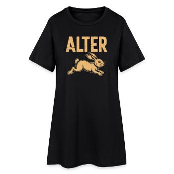Old Funny Bunny Saying Easter Motif for - Women’s T-Shirt Dress - black - Front
