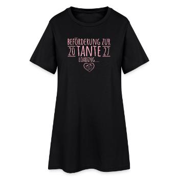 Beförderung zur Tante 2027 – Schwangerschaft - Frauen T-Shirt-Kleid - Schwarz - Vorne