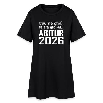ABI - Frauen T-Shirt-Kleid - Schwarz - Vorne