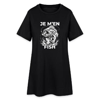 Je M'en Fish Humour Pêche Poisson Cadeau Drôle - Robe T-shirt Femme - noir - Devant