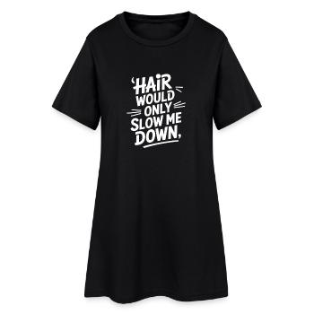 Les cheveux me ralentiraient - Robe T-shirt Femme - noir - Devant