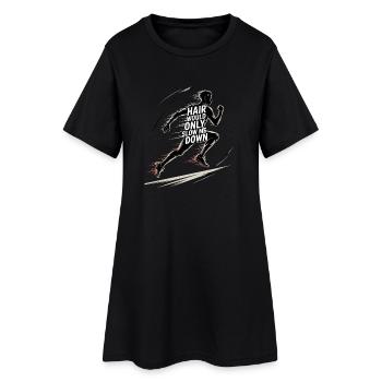 Hair Would Slow Me Down Runner - Women’s T-Shirt Dress - black - Front