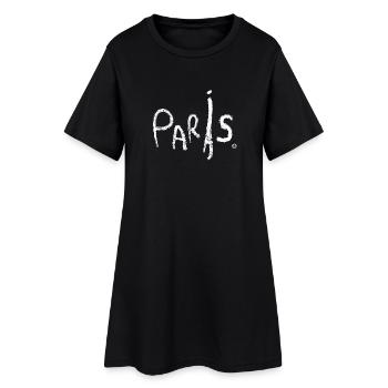 Logo d’écriture de Paris Urban - Robe T-shirt Femme - noir - Devant