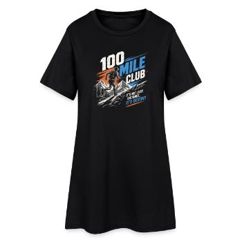 Trailrunning – 100-Meilen-Club - Frauen T-Shirt-Kleid - Schwarz - Vorne