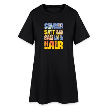 Le sel d’été dans l’air - Robe T-shirt Femme - noir - Devant